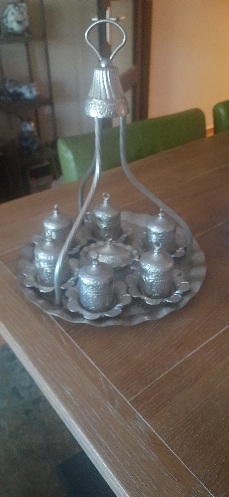 Zware kwaliteit Turkse koffieset met dienblad, Ophalen of Verzenden