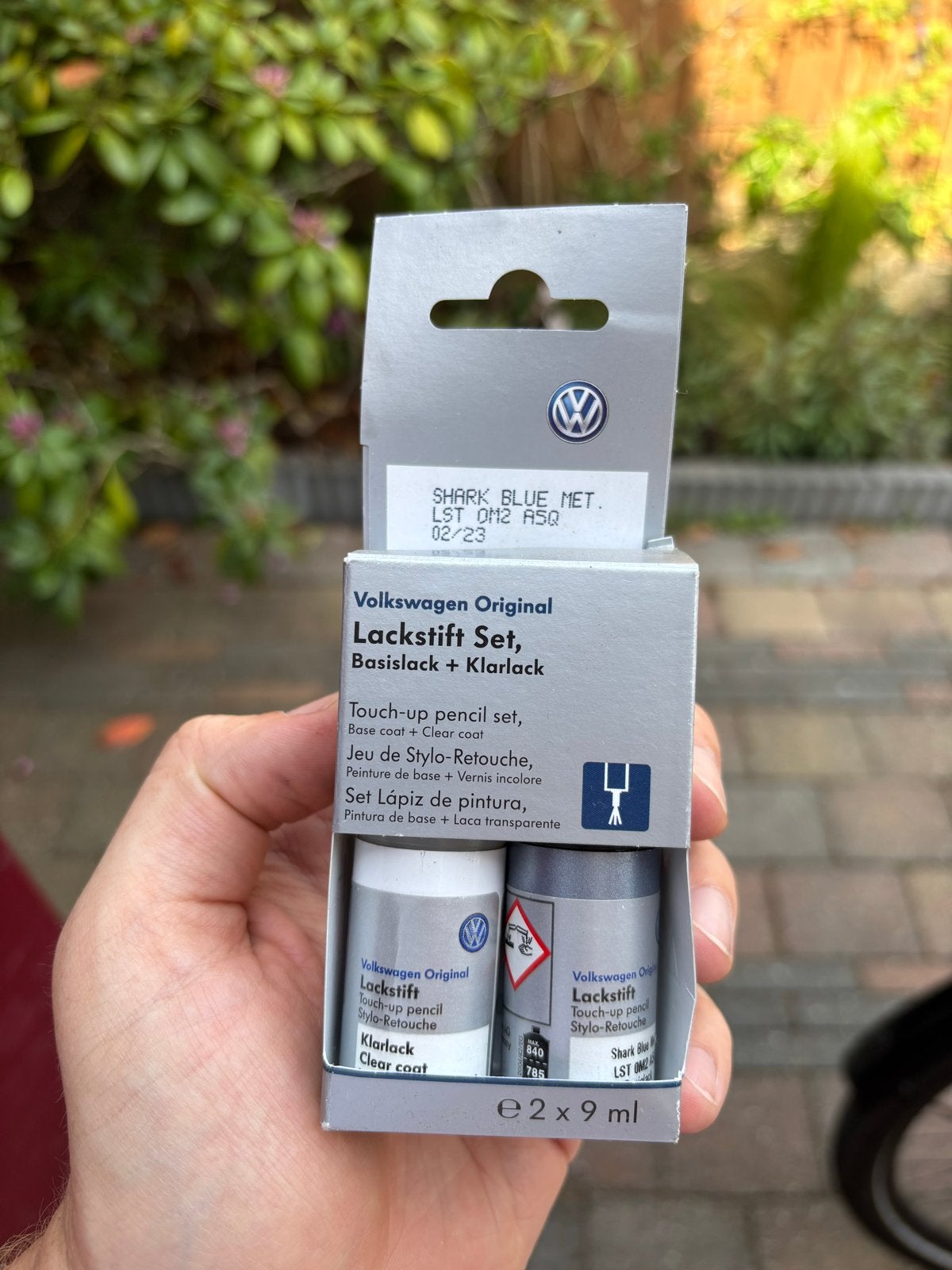 Volkswagen Shark Blue Metallic Lackstift Set - Origineel, Nieuw, Ophalen of Verzenden, Bumper, Volkswagen