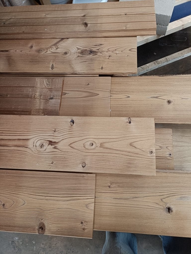 Horizontale gevelbekleding - Thermisch Vuren 22m2, Ophalen, Nieuw, 180 tot 250 cm, Planken