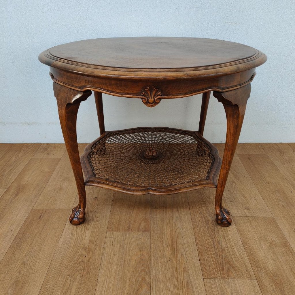 Antieke ronde Chippeldale stijl salontafel koffietafel 507, 50 – 75, Valkenswaard, Gebruikt, 50 tot 100 cm