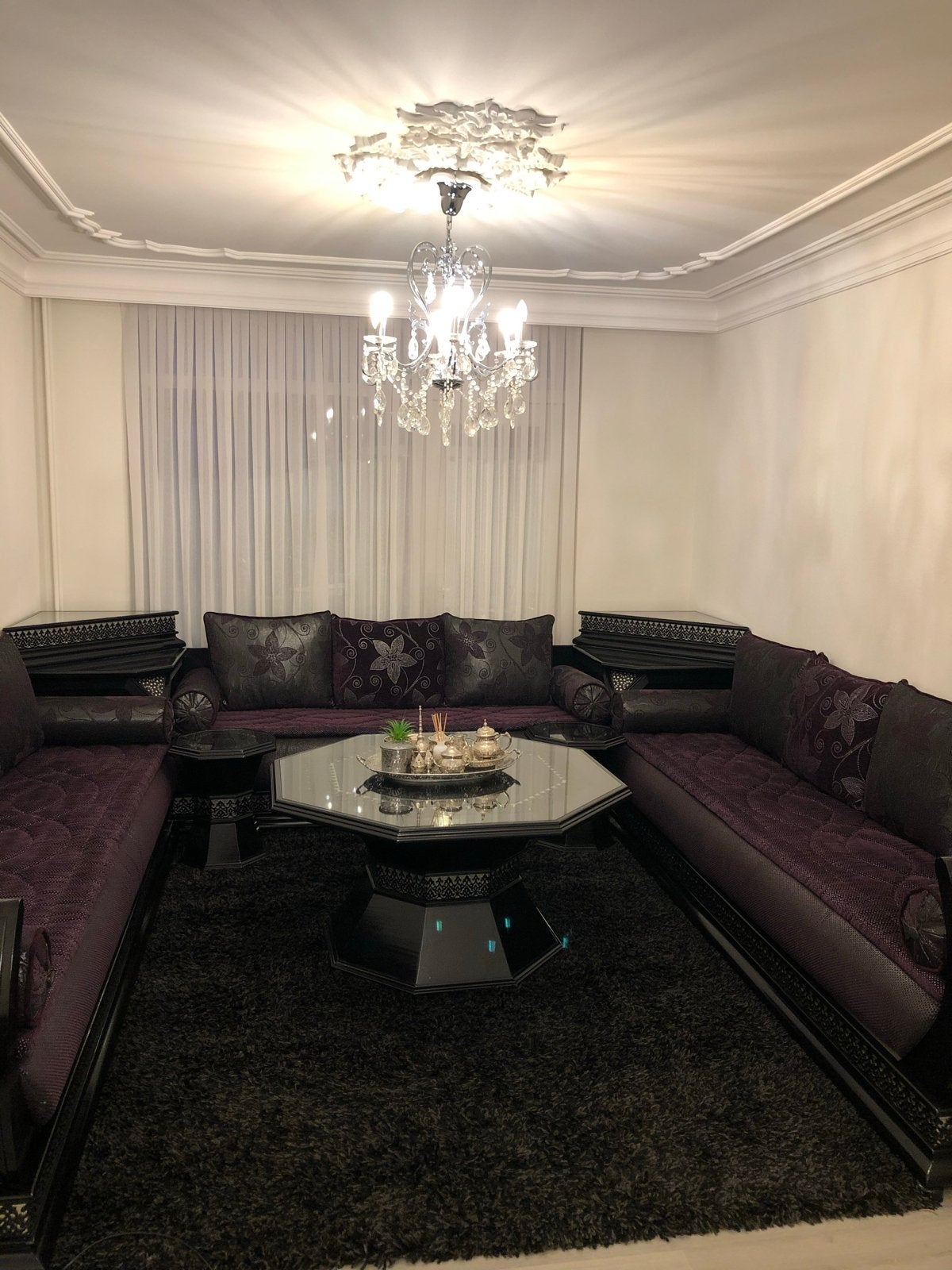 Luxe Marokkaanse Salon Set - Zo goed als nieuw, Ophalen, Zo goed als nieuw, Hout