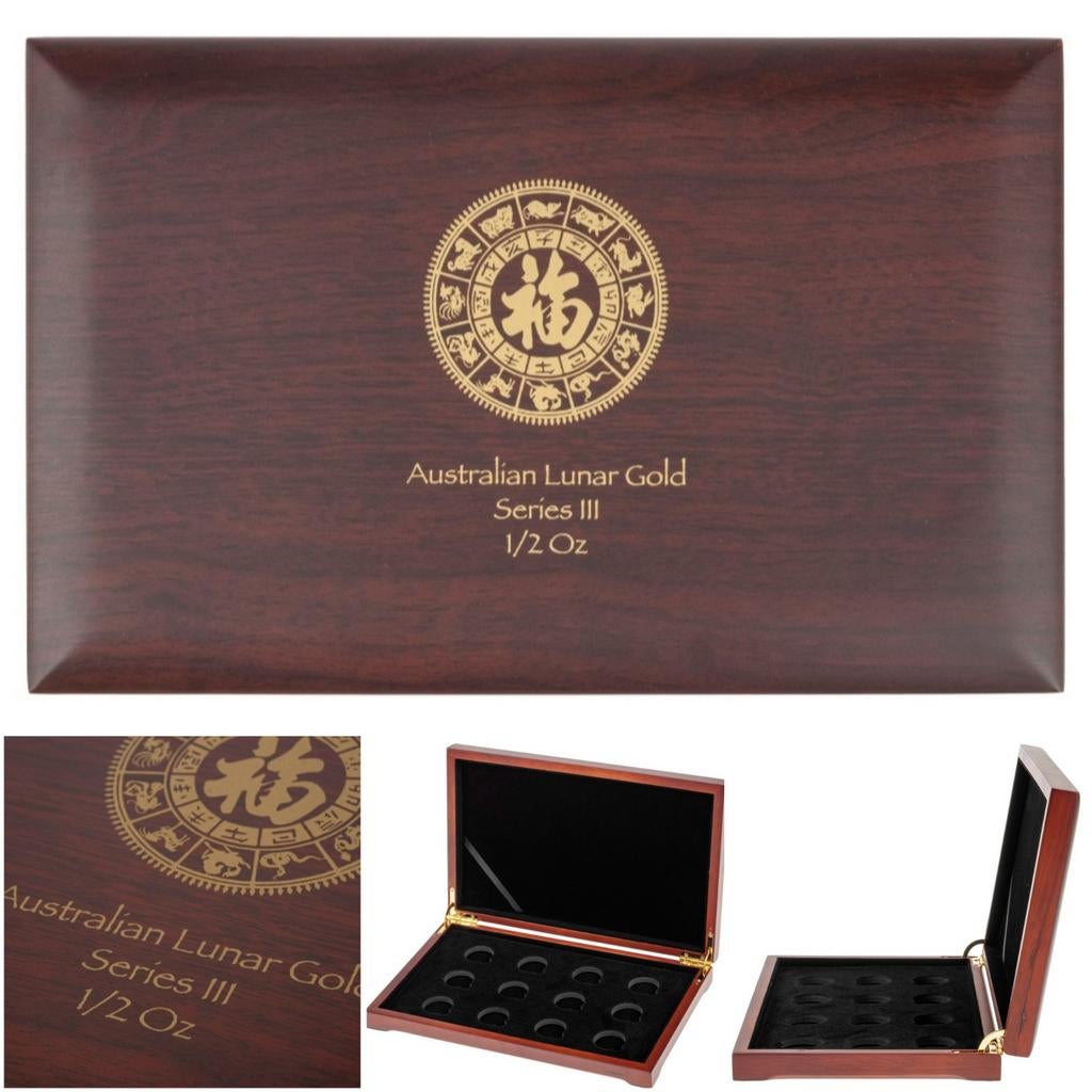 Lunar 3 muntenbox voor 1/2 oz gouden muntjes, Ophalen of Verzenden