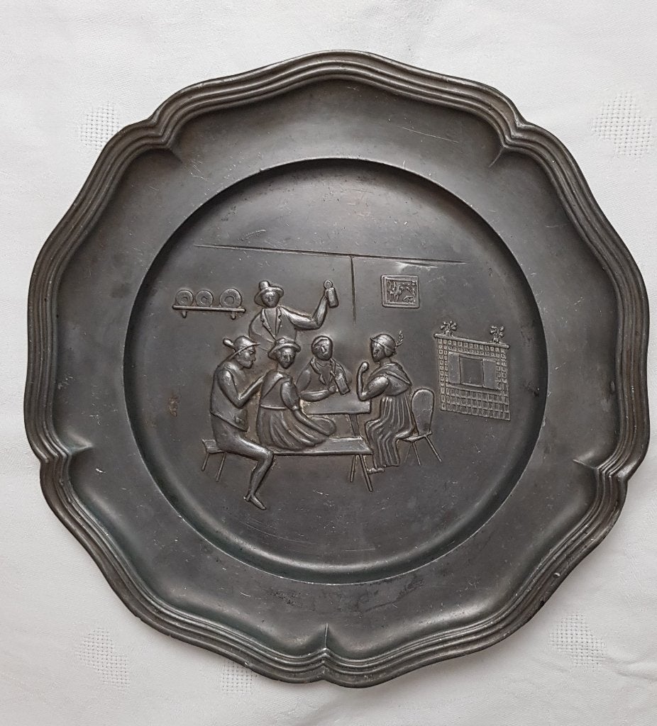 Tinnen wandbord, Antiek en Kunst, Ophalen of Verzenden