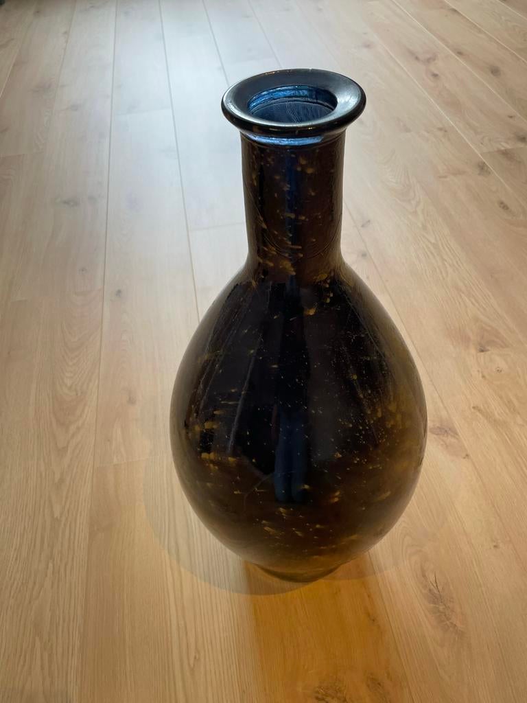 Vaas met gouden accenten, nieuw, Huis en Inrichting, Woonaccessoires | Vazen, Blauw, Nieuw, Ophalen of Verzenden, Glas