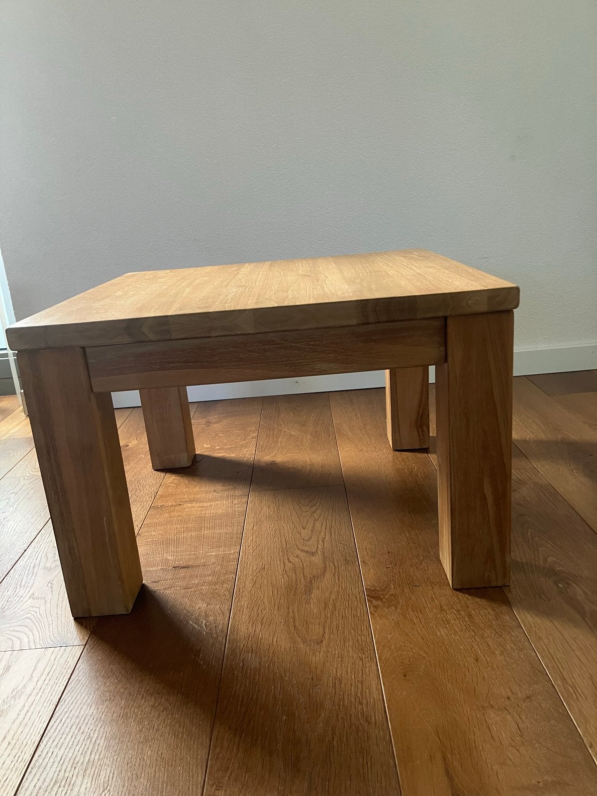 Eiken vierkante hoektafel - 60x60x40 cm, Huis en Inrichting, Tafels | Salontafels, Ophalen, Gebruikt, 50 tot 100 cm, 5 – 50