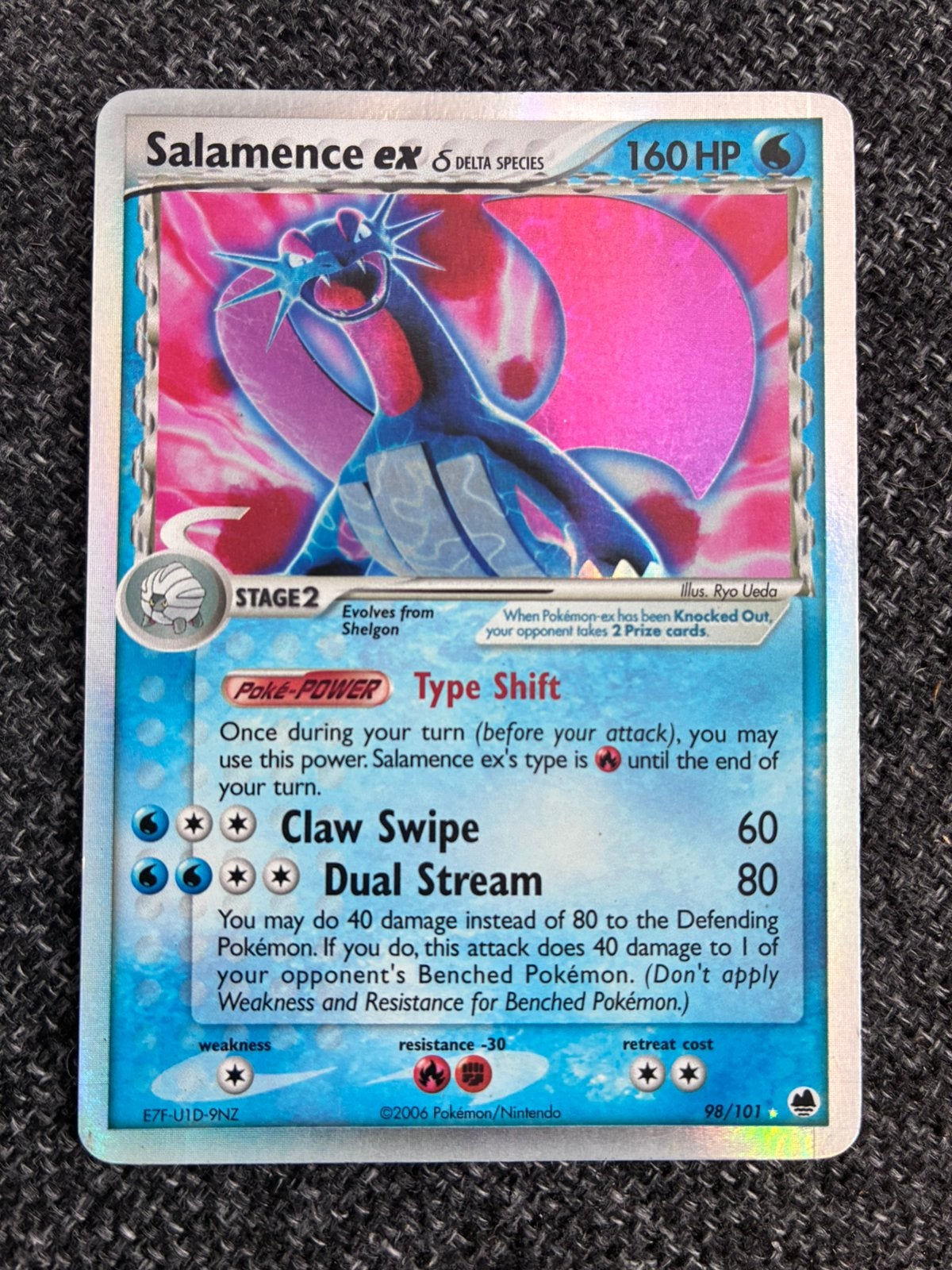 Salamence ex 98/101 - ex dragon frontiers, Ophalen, Zo goed als nieuw