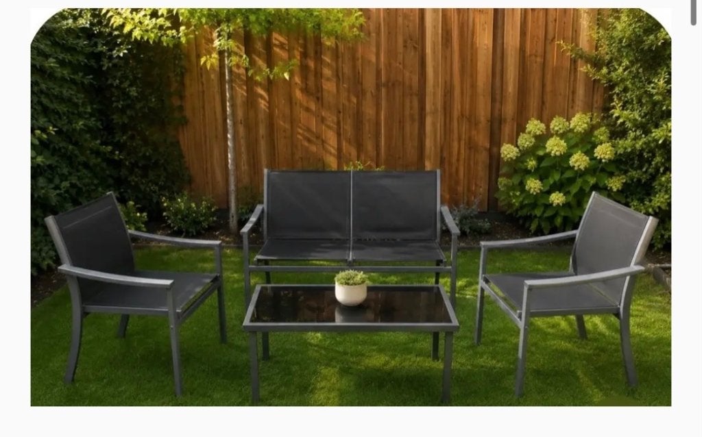 Compleet tuinset balkonset tuinbank tuinstoelen tuintafel, Tuin en Terras, Ophalen, Gebruikt