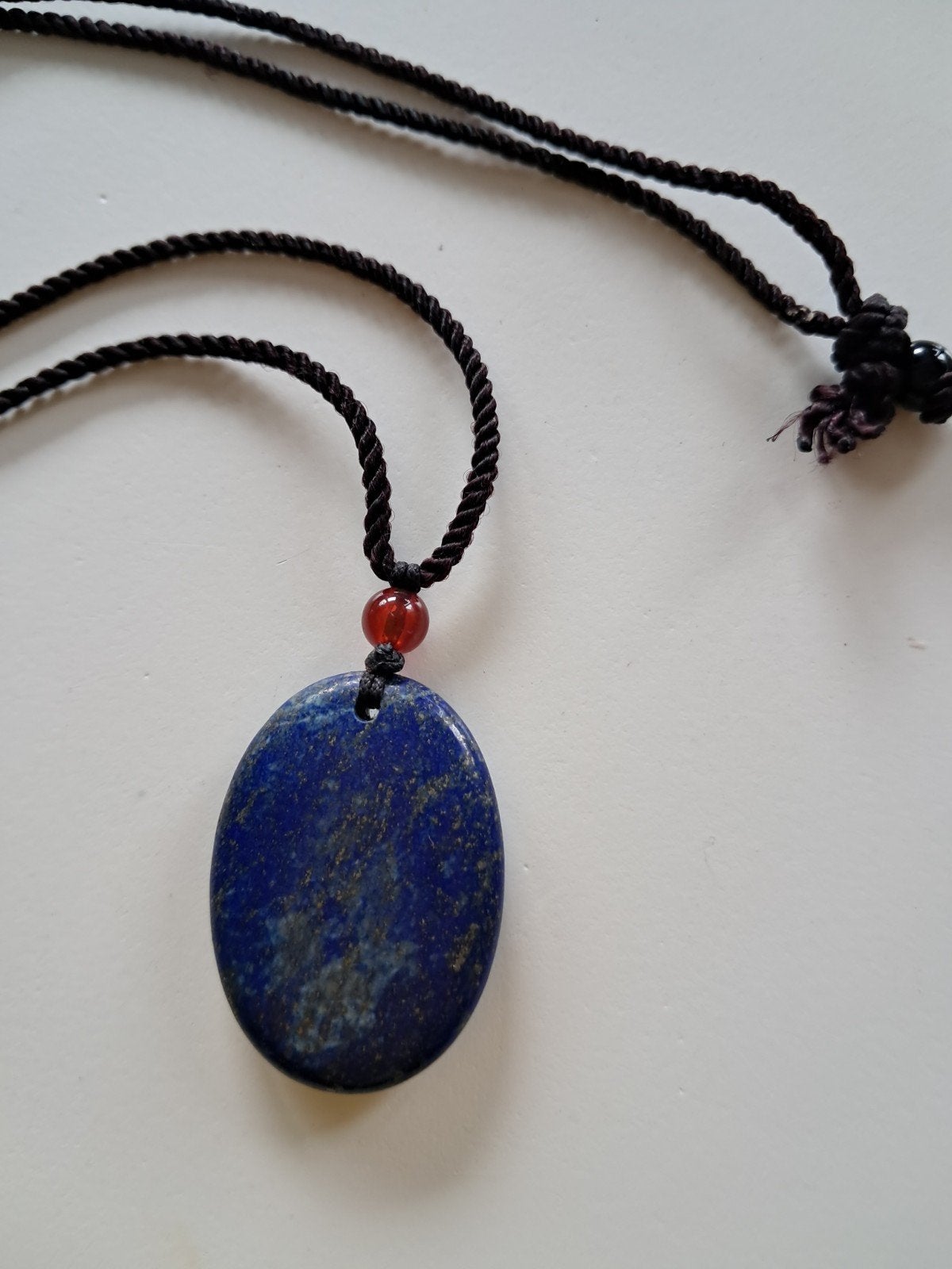 Lapis Lazuli Hanger met Verstelbaar Koord, Sieraden, Tassen en Uiterlijk, Kettingen, Nieuw, Steen of Mineraal, Blauw, Verstelbaar