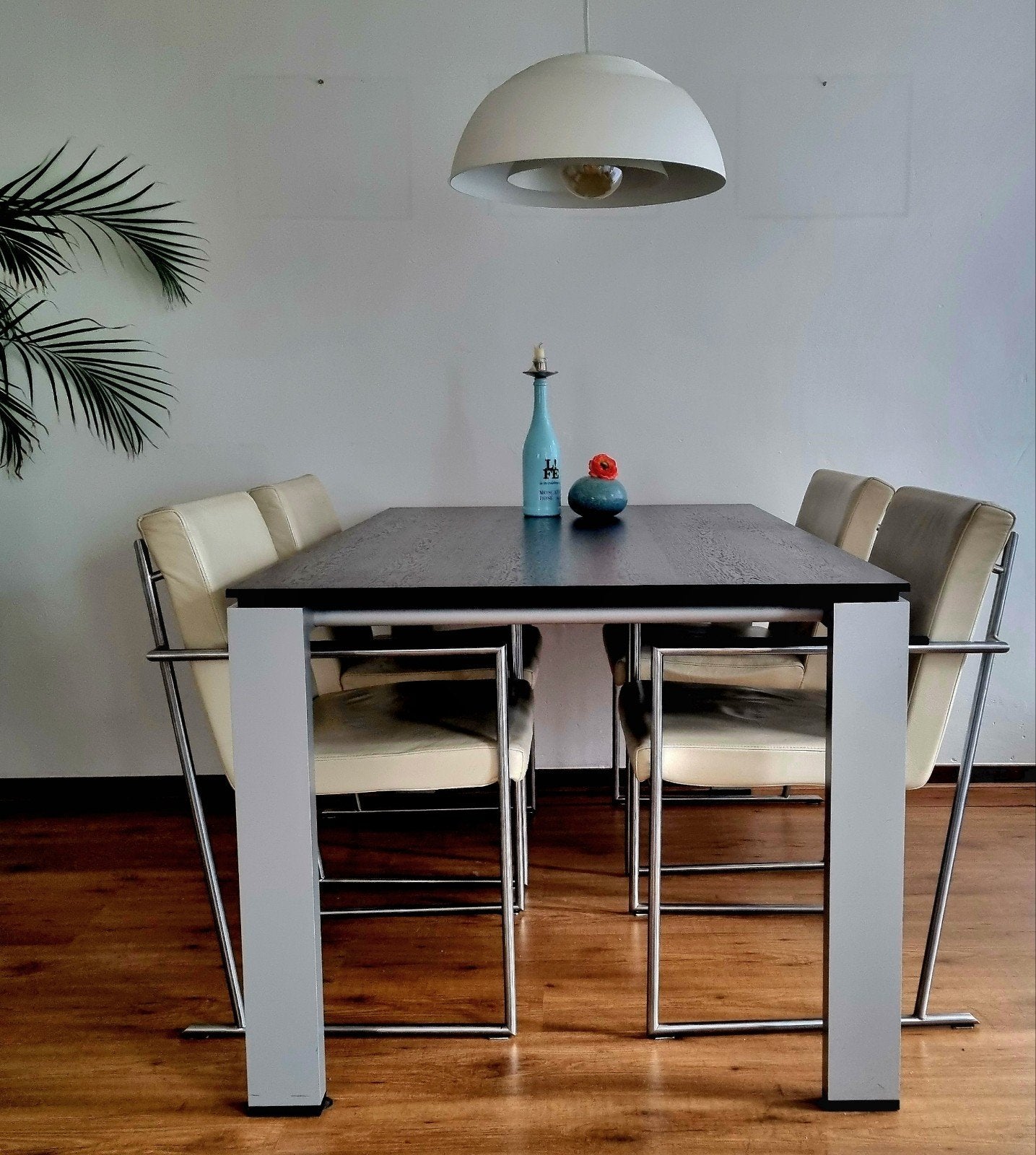 Arco uitschuifbare eettafel - donker eiken blad, Huis en Inrichting, Tafels | Eettafels, Ophalen, Gebruikt, Eikenhout, 50 tot 100 cm