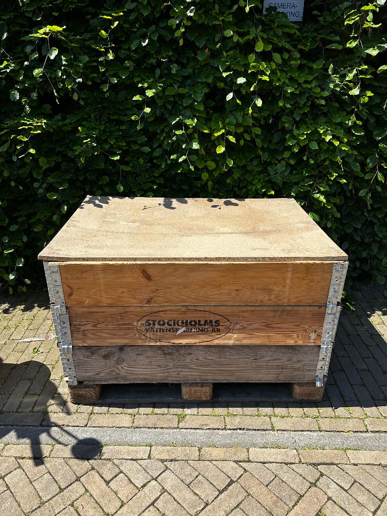 Epal transportkist gesloten palletkist europallet met deksel, Ophalen, Gebruikt, 100 cm of meer, Opvouwbaar