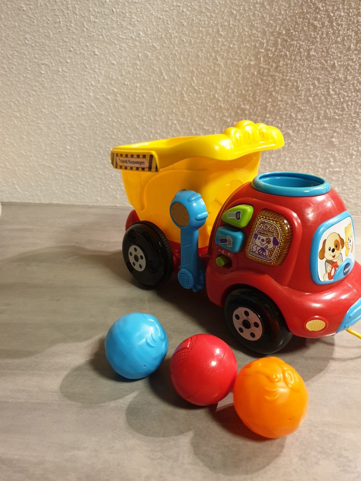 Vtech Telpret Kiepwagen met ballen - Uitstekende staat, Ophalen of Verzenden, Zo goed als nieuw, 6 maanden tot 2 jaar
