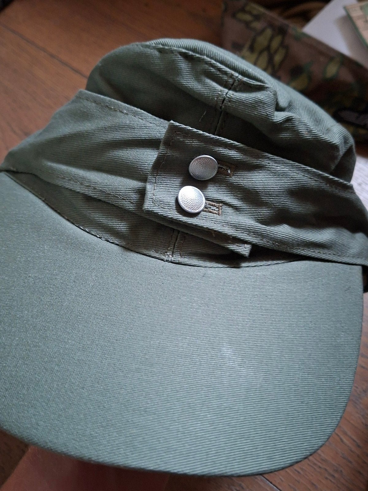 Repro Duitse M42 veldpetje, Ophalen of Verzenden, Landmacht, Duitsland, Kleding of Schoenen