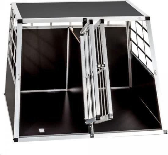 Autobench Aluminium Dubbeldeurs Auto Hondenbench 104x91x69H, Ophalen of Verzenden, Nieuw