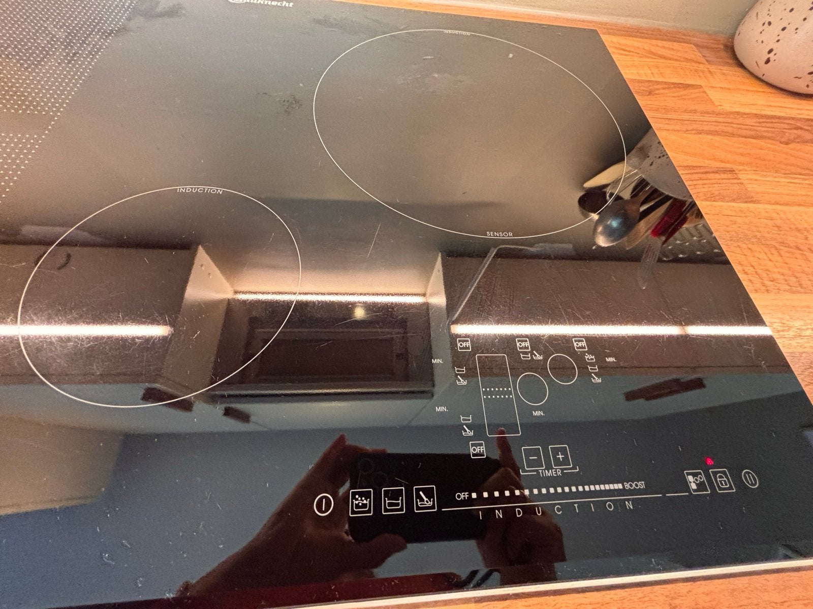 Bauknecht Inductiekookplaat 80cm ESMIF 8740 IN, Witgoed en Apparatuur, Kookplaten, Gebruikt, Inbouw, Inductie, 4 kookzones