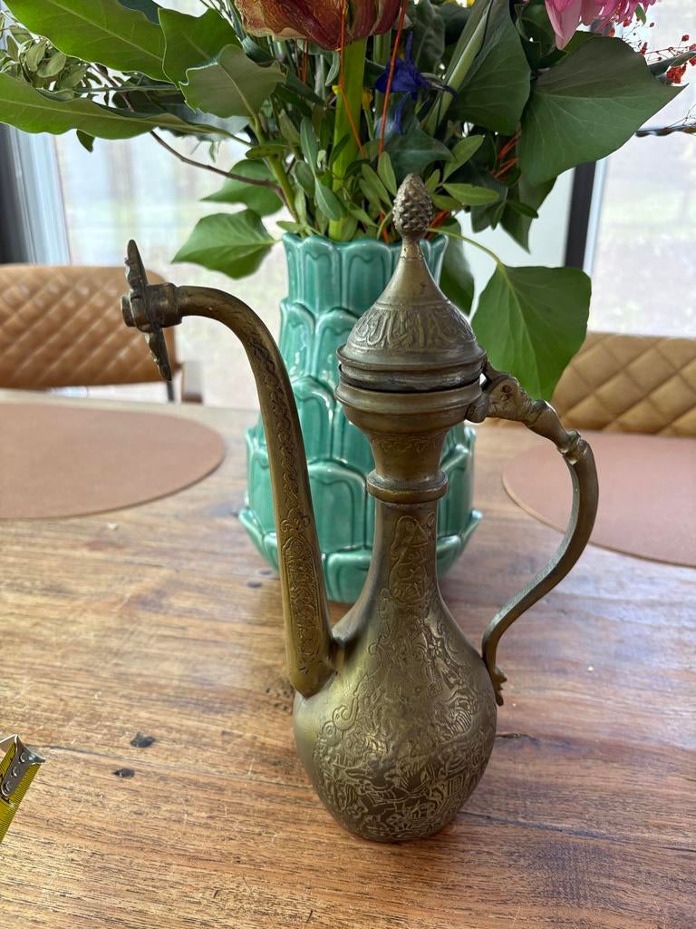 Antieke Perzische Bronzen Koffiepot - Midden-Oosten ca. 1800, Ophalen of Verzenden, Brons