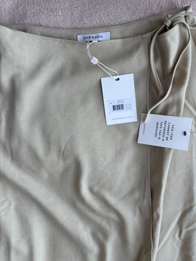 Merrachi Wrap Skirt, Maat 38/40 (M), Beige, Nieuw, Ophalen of Verzenden