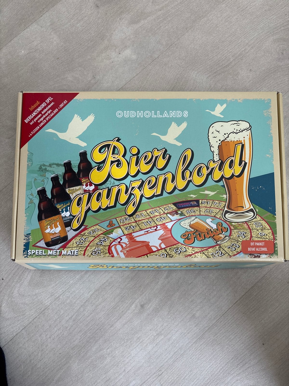 Oud Hollands Bierganzenbord Spel, Drie of vier spelers, Ophalen of Verzenden, Nieuw
