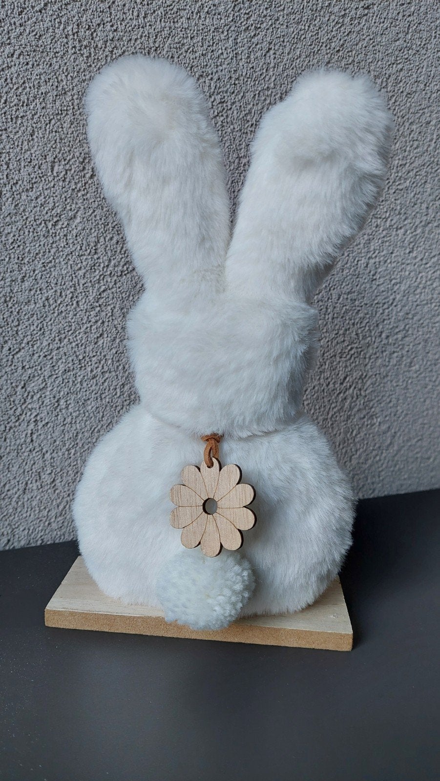 Pluchen paas haas wit 14x25x5 cm decoratief Pasen versiering, Diversen, Pasen, Ophalen of Verzenden, Nieuw