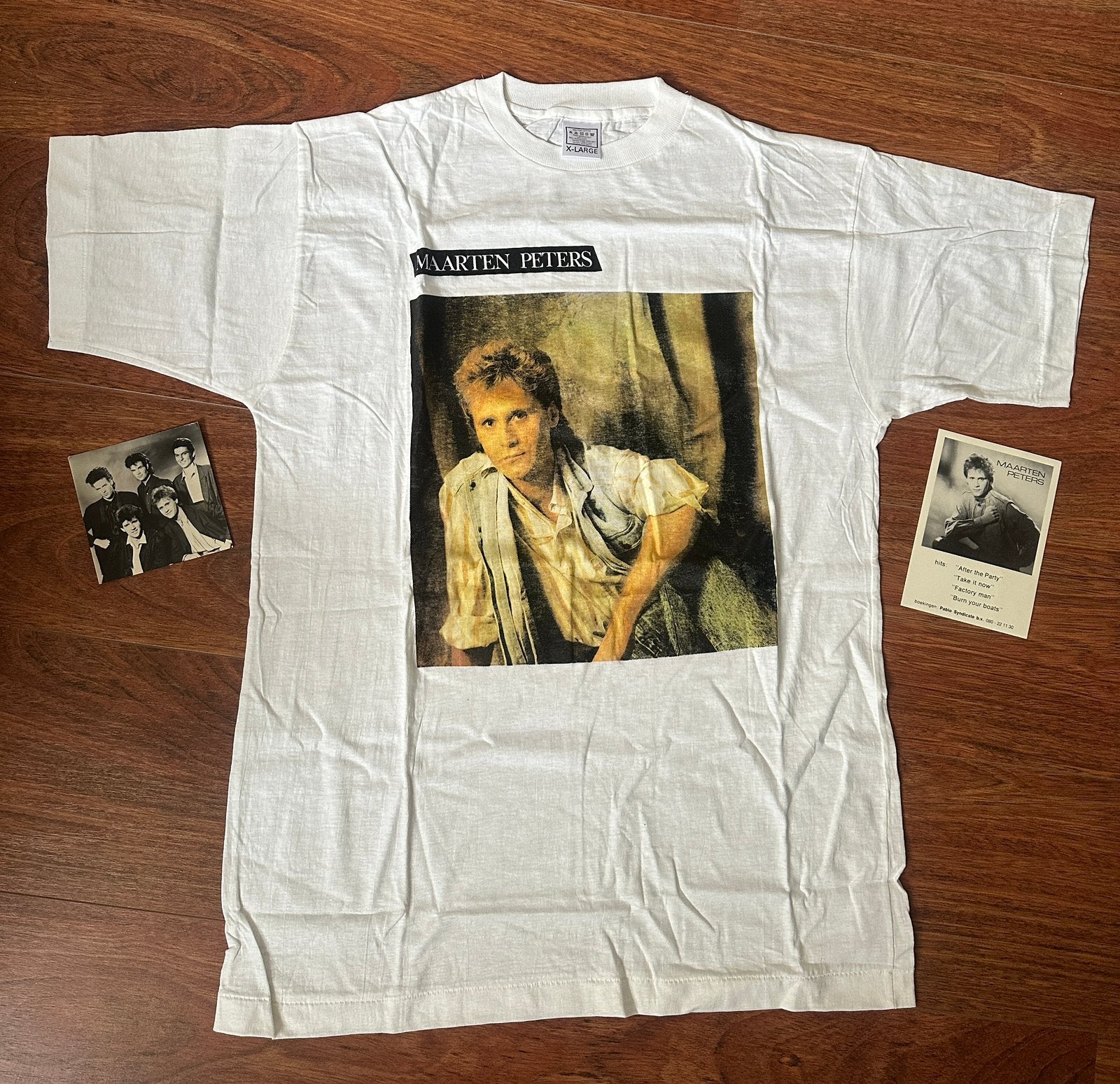 Maarten Peters t shirt en fotokaarten, Verzenden, Zo goed als nieuw, Foto of Kaart