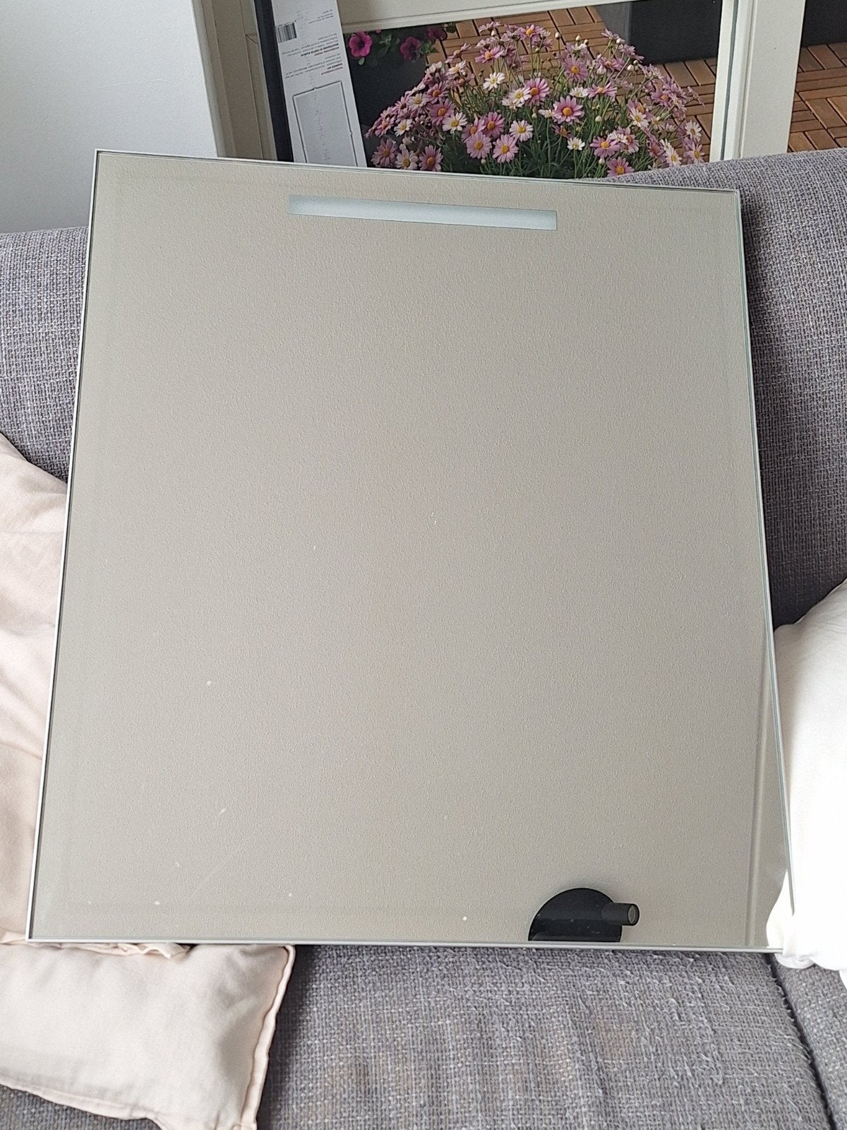 Spiegel met lamp, Ophalen, Rechthoekig, Minder dan 50 cm, Minder dan 100 cm