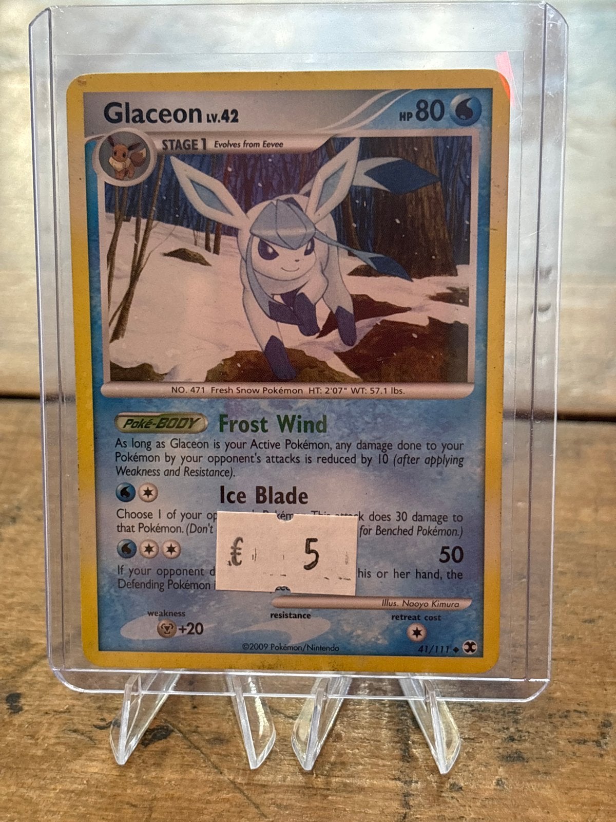 Glaceon 41 Pokémon kaart - Zeldzaam en in goede staat, Ophalen of Verzenden, Zo goed als nieuw, Losse kaart