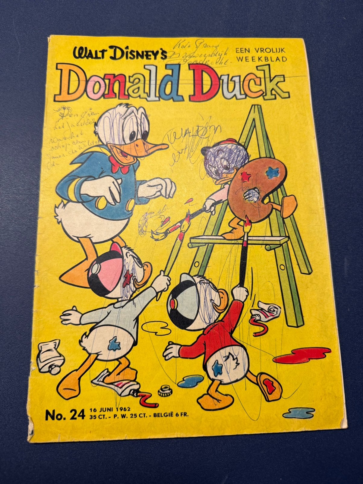 Walt disney donald duck weekblad 1962 nr 24, Europa, Ophalen of Verzenden, Gelezen, Eén comic