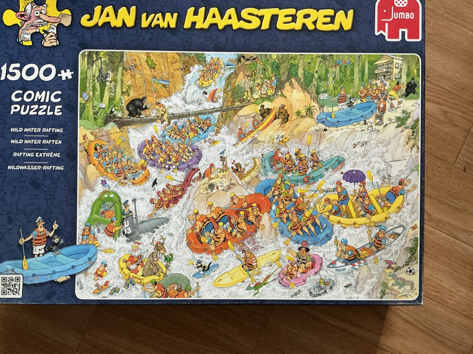Jan van Haasteren Wildwater Rafting Puzzel 1500+ stukjes, Ophalen of Verzenden, Meer dan 1500 stukjes, Zo goed als nieuw, Legpuzzel