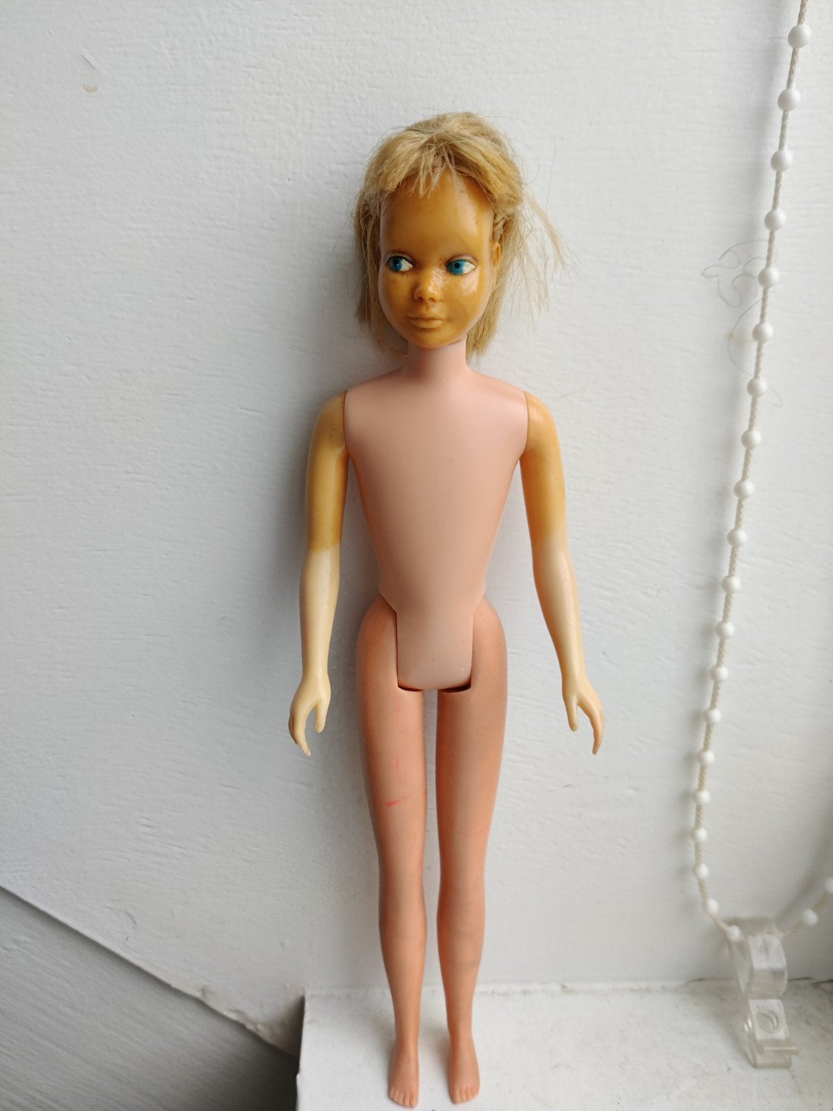 Mattel Skipper pop gemarkeerd 1963 - Slechte staat, Verzamelen, Ophalen of Verzenden, Gebruikt, Pop