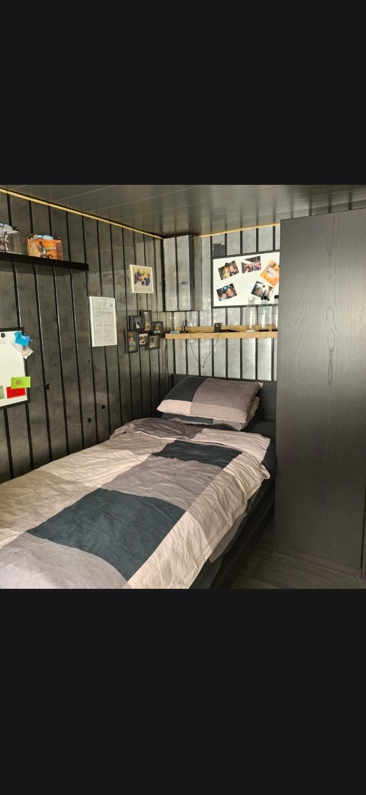 IKEA Malm bed 90x200 met lattenbodem en matrassen, Huis en Inrichting, Slaapkamer | Bedden, Gebruikt, 90 cm, Eenpersoons, Zwart