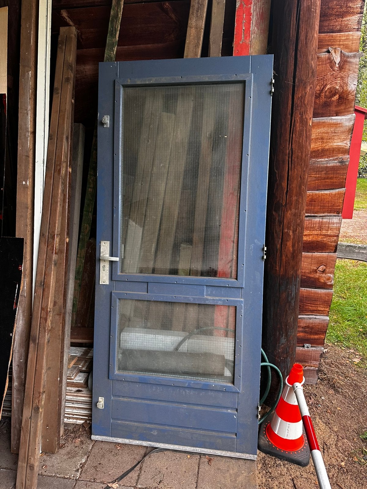 2 Massieve houten deuren (inclusief 1 bijbehorend kozijn), Ophalen, Gebruikt, Binnendeur, 200 tot 215 cm