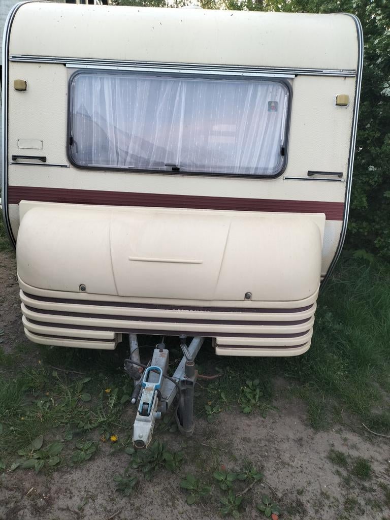 Münsterland 400 – opknap/festival caravan met kenteken, Caravans en Kamperen, Caravans, Openslaande ramen, Particulier, 4 tot 5 meter
