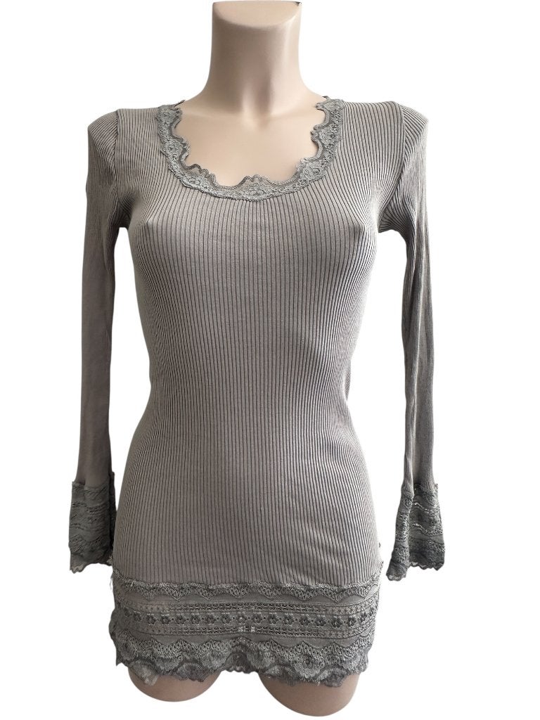 Rosemunde shirt lange mouw S, Kleding | Dames, Ophalen of Verzenden, Zo goed als nieuw, Lange mouw, Grijs