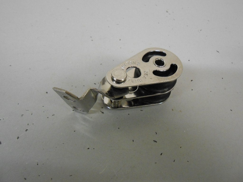 Mini Dubbelschijfs Blokje, Katrol, RVS, voor 6 - 8 mm lijn, Ophalen of Verzenden, Gebruikt, Lijn of Blok