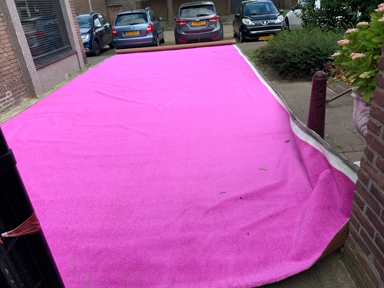 Uniek fel Roze kunstgras tuin zwembad voetbal camping, Tuin en Terras, Gras en Kunstgras, Ophalen, Nieuw, 20 m² of meer, Kunstgras