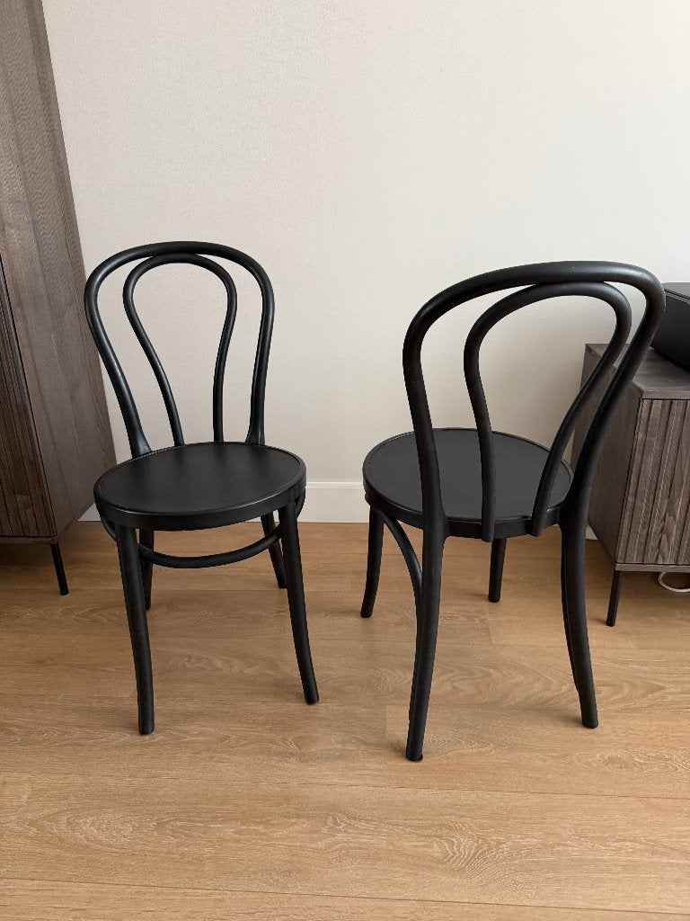 Ikea eetkamerstoel bistro model zwart, Huis en Inrichting, Stoelen, Ophalen, Kunststof, Twee, Zwart