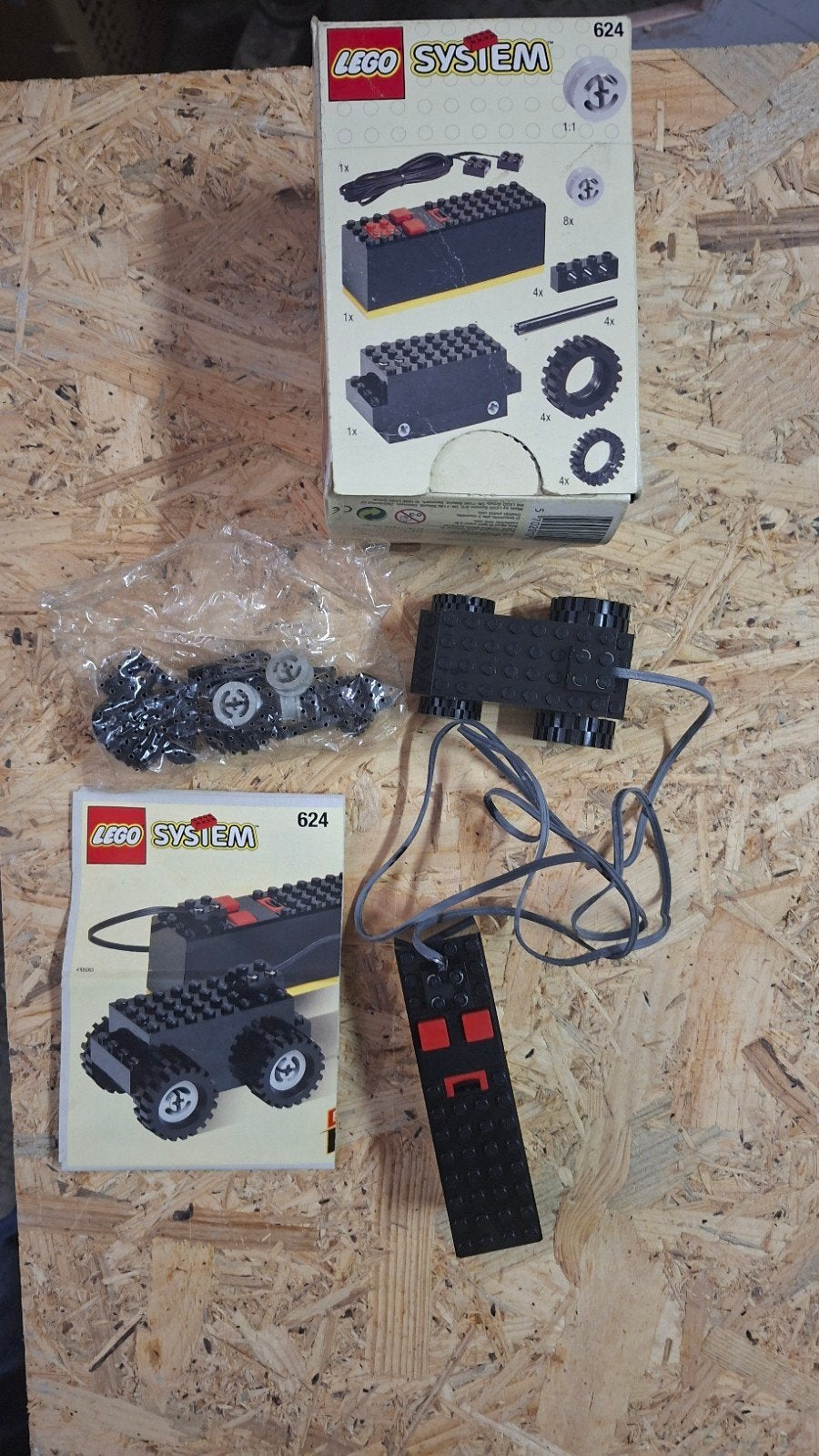 Lego System 624 met afstandsbediening en instructies, Inclusief instructies, Gebruikt, Overige thema's, Verzenden