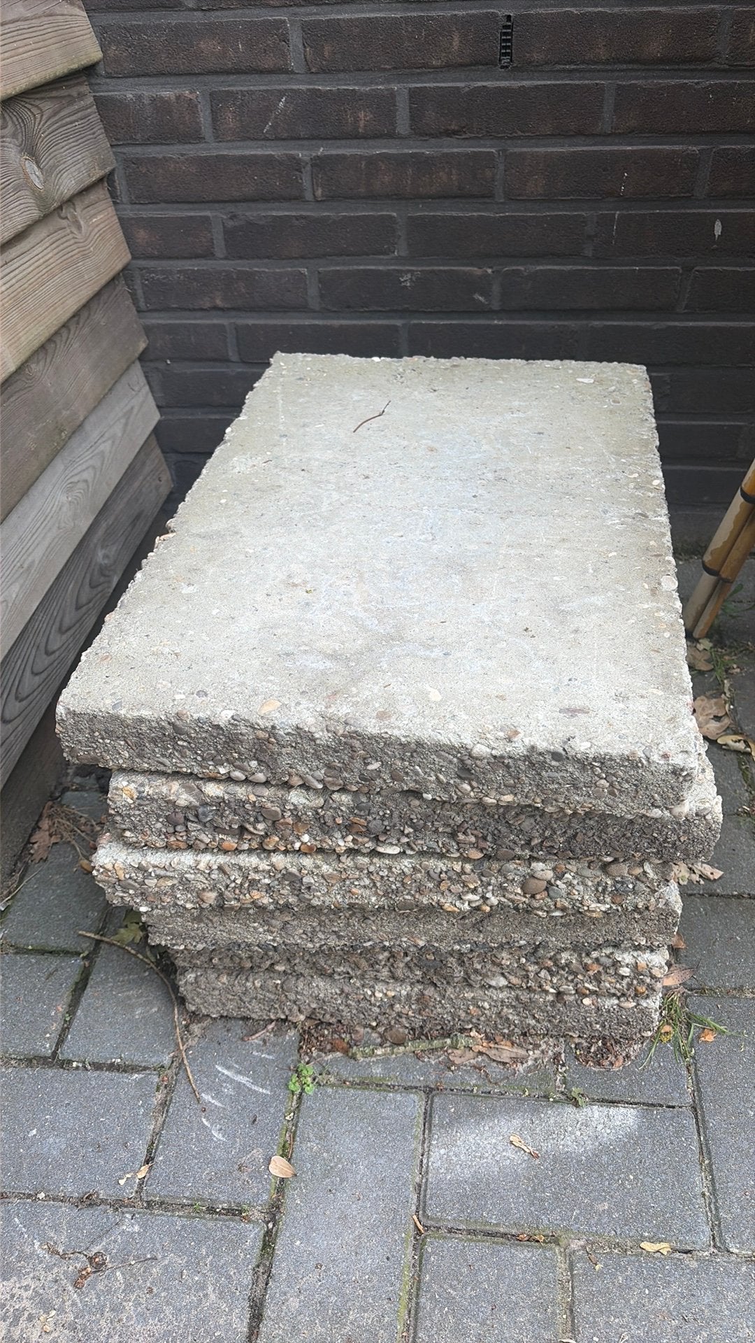 6 stuks grindtegels, Tuin en Terras, Tegels en Klinkers, Ophalen, Zo goed als nieuw, Beton, Terrastegels