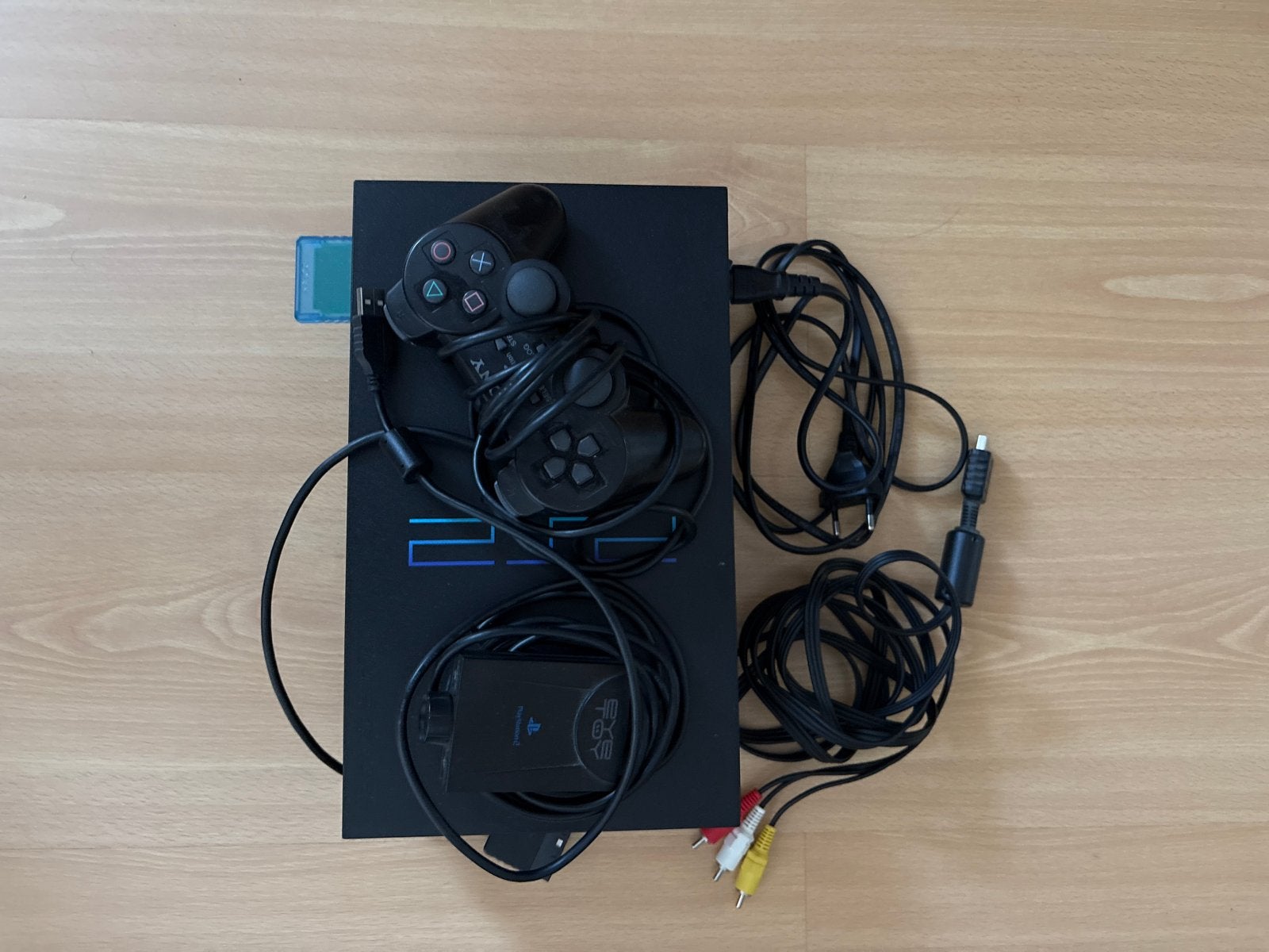 Sony PlayStation 2 Slim met controller en geheugenkaart, Ophalen, Gebruikt, Zwart, Met geheugenkaart