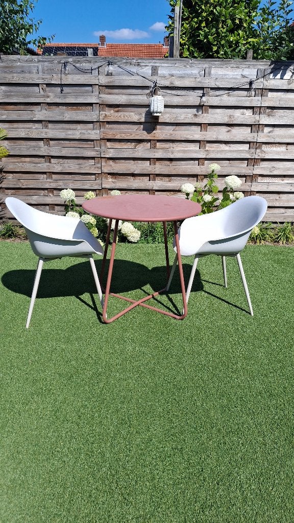 Tuinset bistroset aluminium, Ophalen, Gebruikt, Aluminium, 2 zitplaatsen