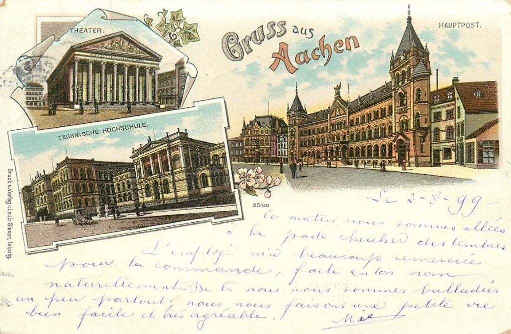 701-243-045 Aachen Litho, Verzenden, Voor 1920, Duitsland