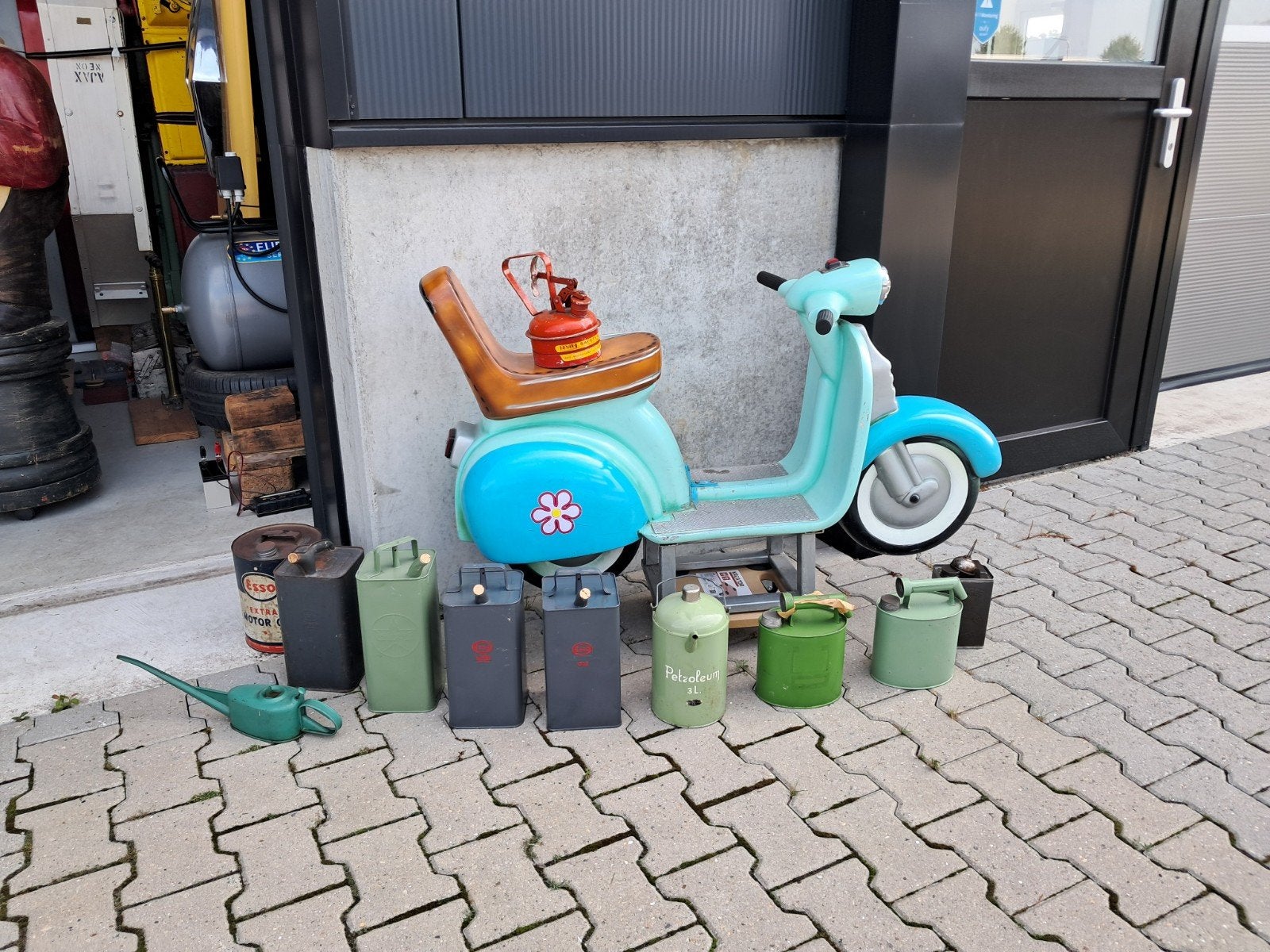 Kermis kinderattractie Vespa v polyester in bespeelde staat., Ophalen, Eu, Gebruikt, Eu