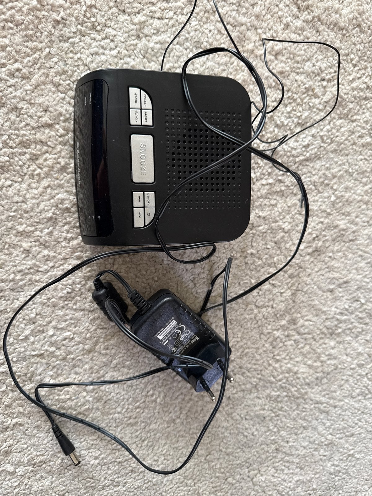 AudioSonic Wekker Radio met Snooze Functie, Witgoed en Apparatuur, Wekkers, Ophalen of Verzenden, Gebruikt, Digitaal