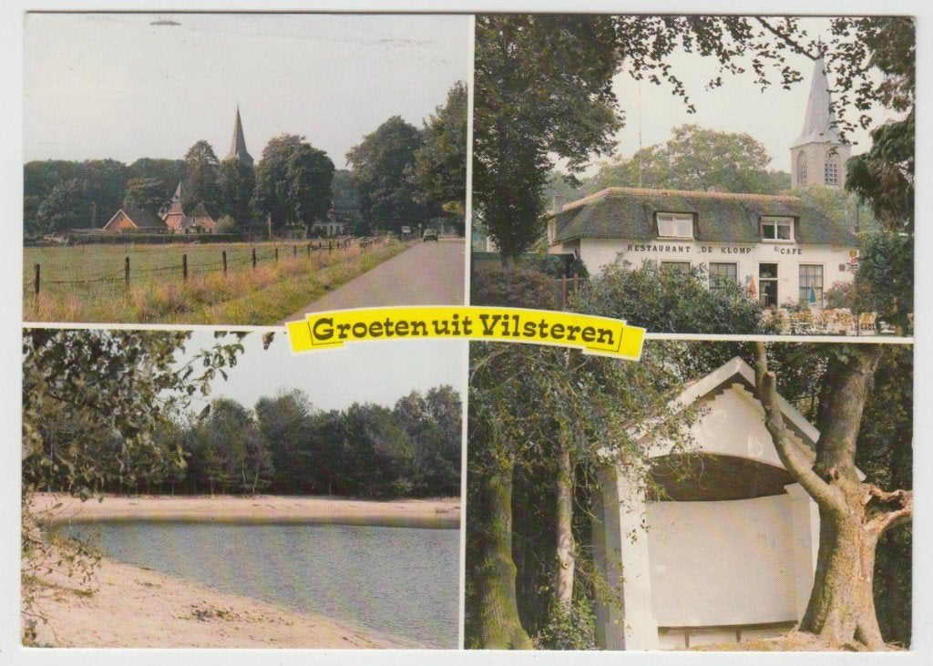 Vilsteren 4 luik met Hotel Café Restaurant De Klomp 1980, Verzenden, 1980 tot heden, Gelopen, Overijssel