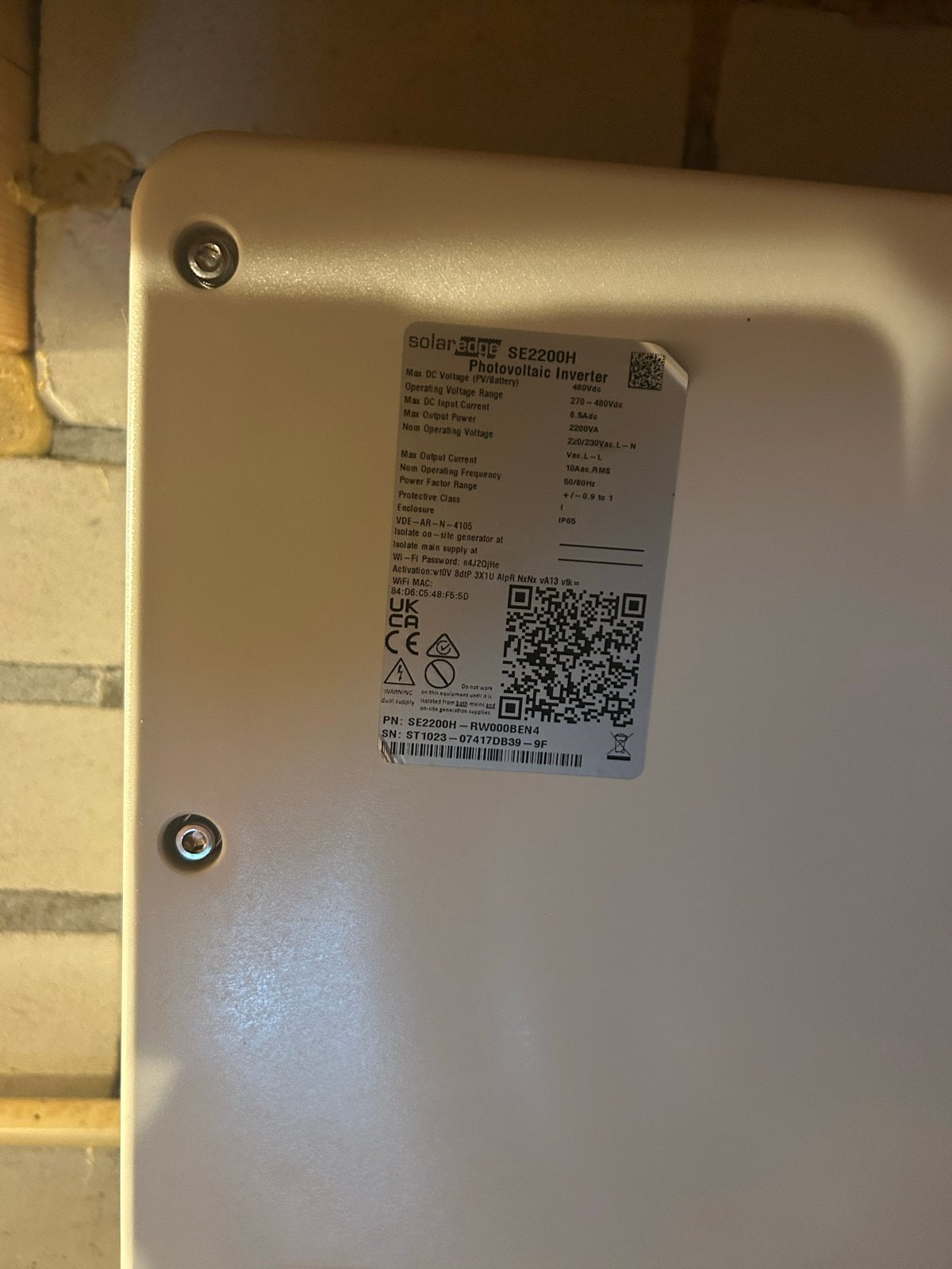 9 Zonnepanelen + SolarEdge SE2200H Fotovoltaïsche Omvormer, Ophalen, Gebruikt, Overige typen, 200 wattpiek of meer
