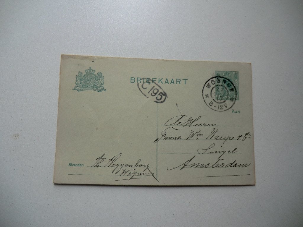 Wognum,Hoorn,Medemblik,Th Haggenborg,Amsterdam,1917, Verzenden, Voor 1920, Gelopen, Noord-Holland