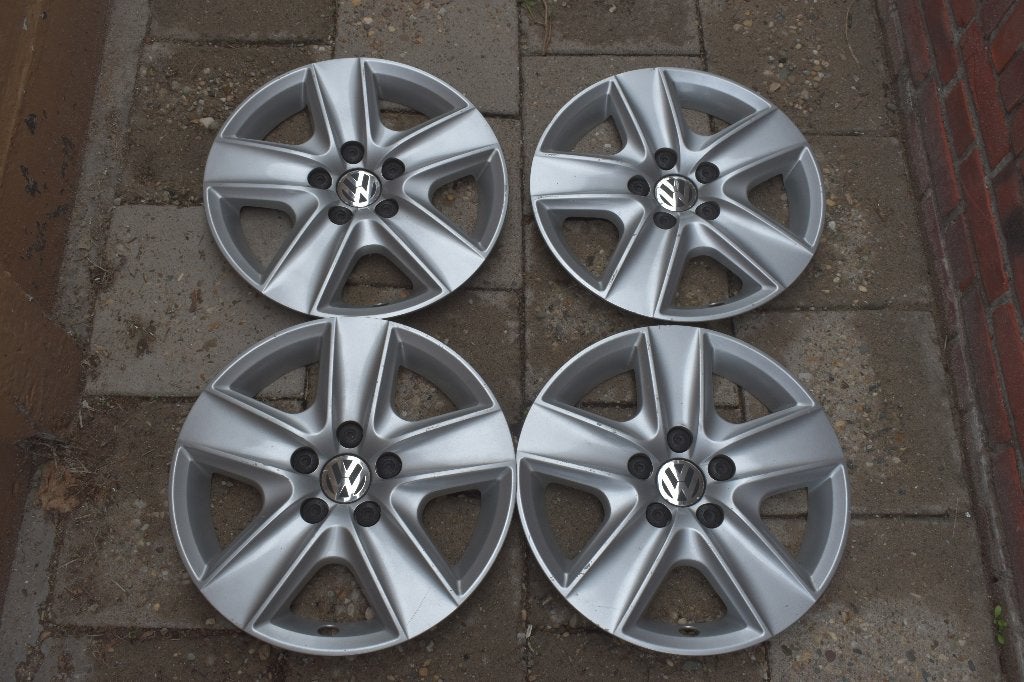 Set van 4 originele wieldoppen Volkswagen Golf 6 16 inch, Auto diversen, Ophalen of Verzenden, Gebruikt