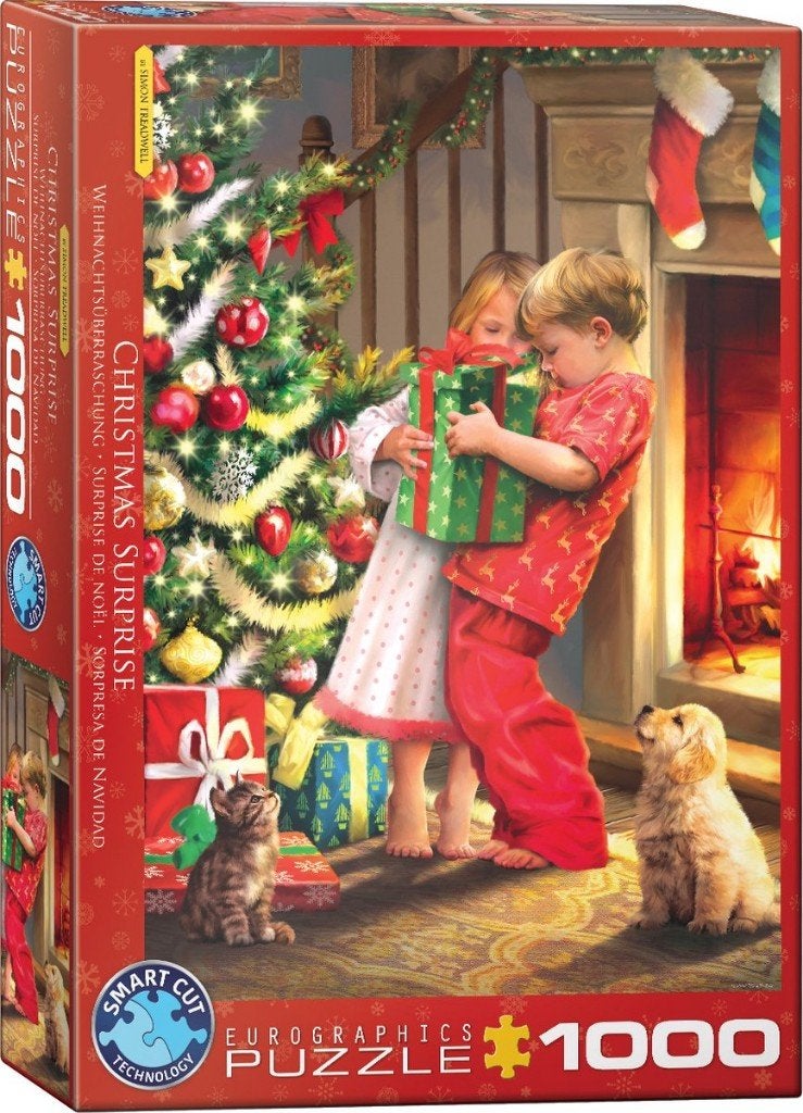 Eurographics legpuzzel 1000 nieuw kerst Christmas surprice, Ophalen of Verzenden, 500 t/m 1500 stukjes, Nieuw, Legpuzzel