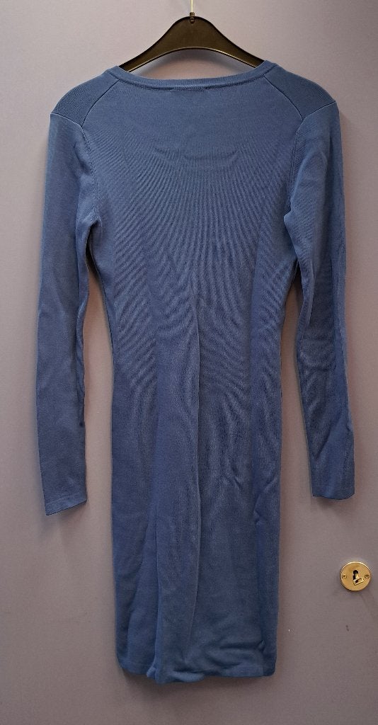 Nikkie strakke jurk in staal blauwe kleur effen. mt 36 43669, Blauw, ., Nikkie, Ophalen of Verzenden