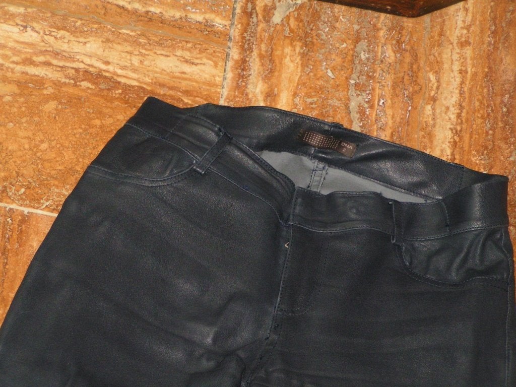 DNA echt leren broek,Mt 36(2)topstaat, Dna, Tweedehands, Blauw, Ophalen of Verzenden