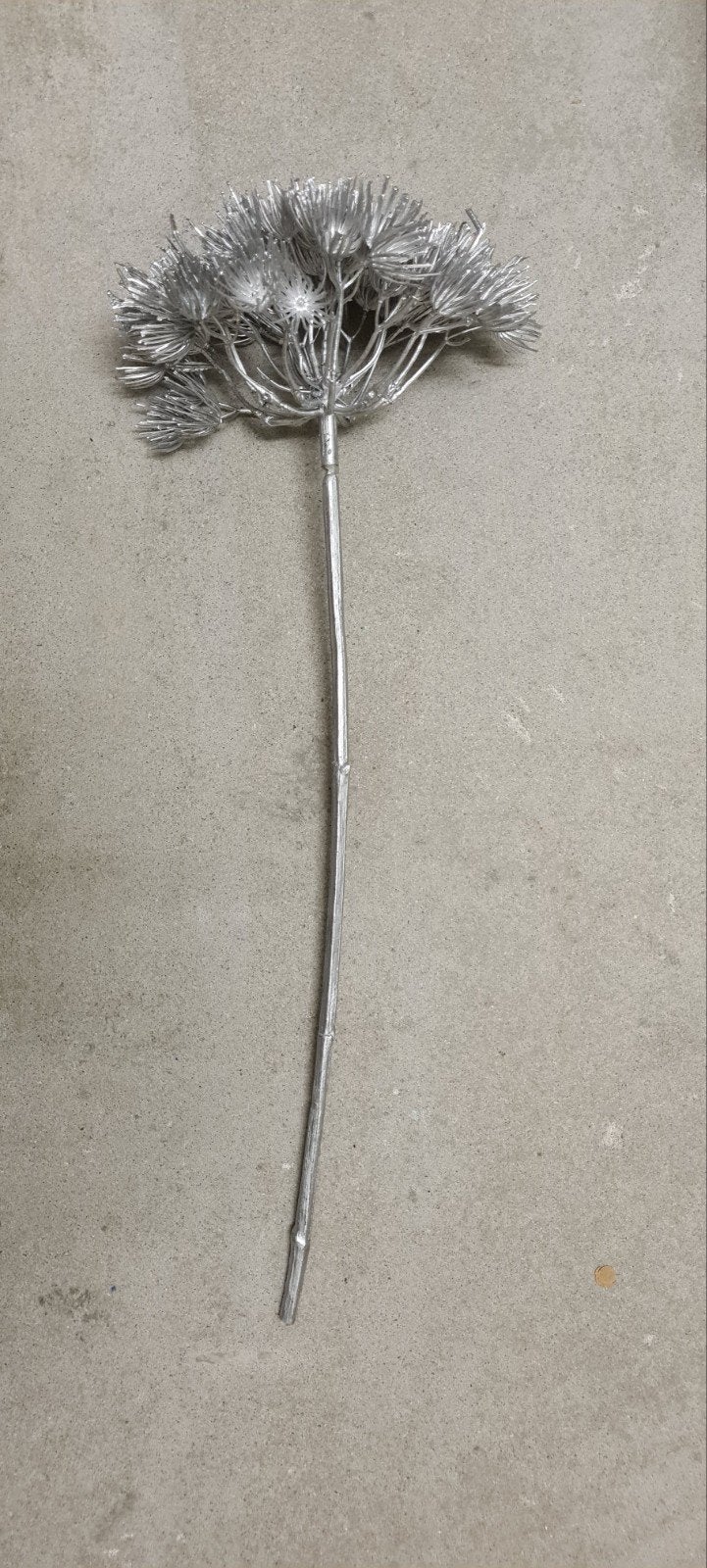 Zilveren kunstbloem/tak voor in vaas, Antiek en Kunst, Ophalen of Verzenden